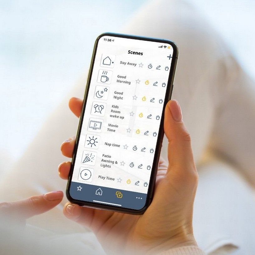Hunter Douglas PowerView® App and Pebble® Remote for use with PowerView® Automation