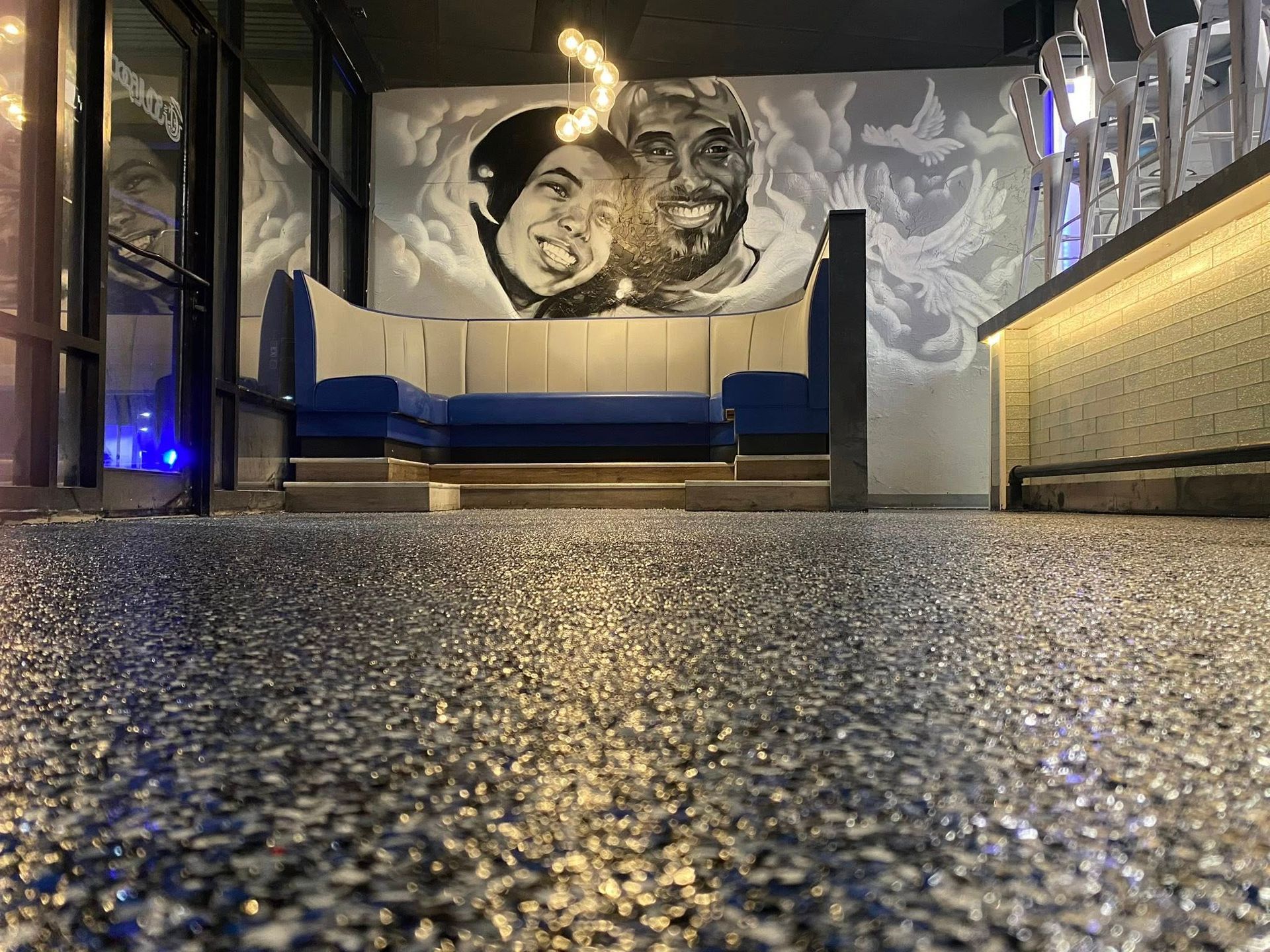 decorative flake epoxy allseal epoxy coatings columbus restaurant