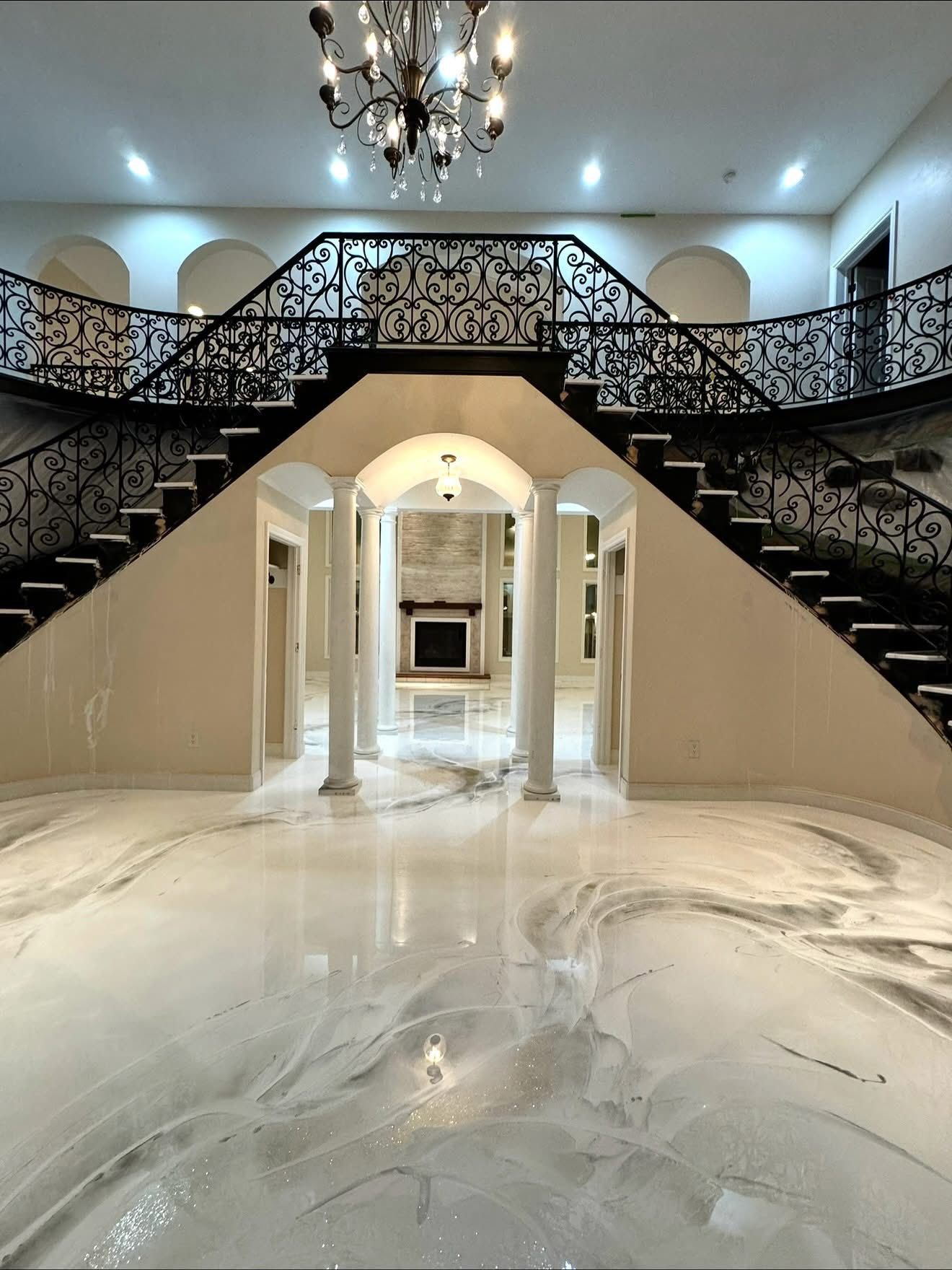 metallic marble epoxy floor columbus ohio