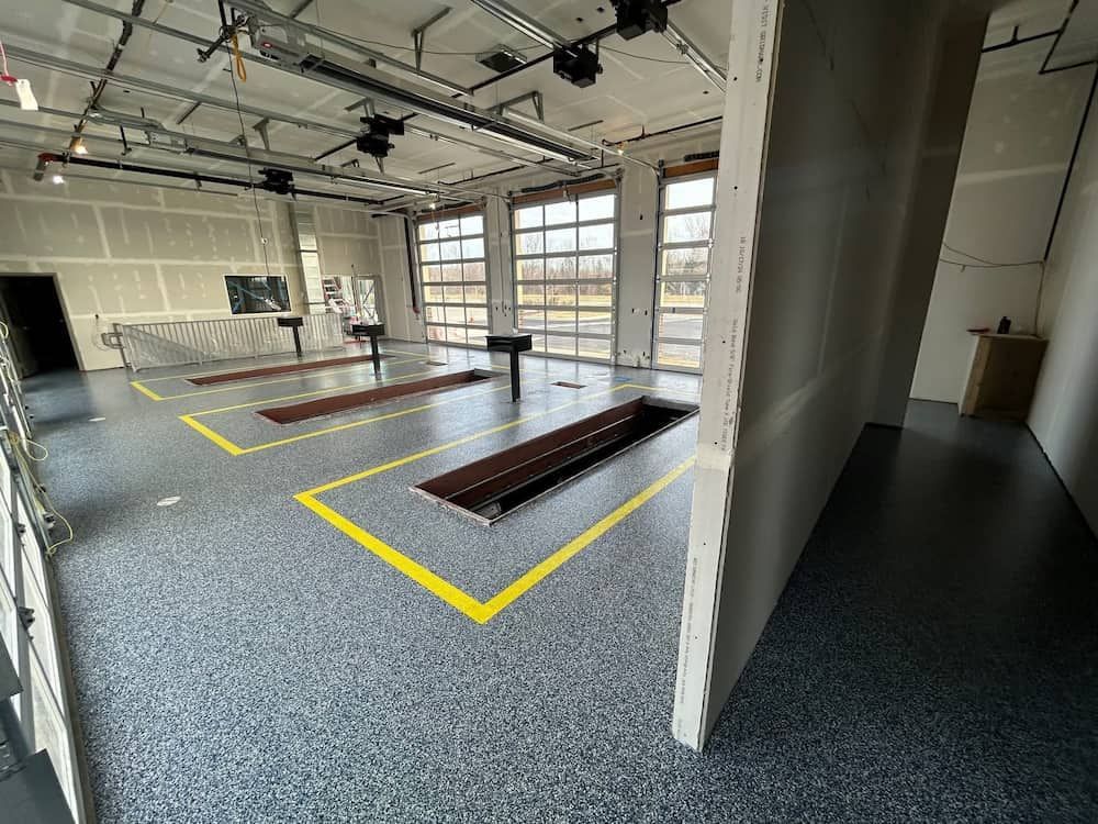 quartz epoxy commercial car shop columbus ohio