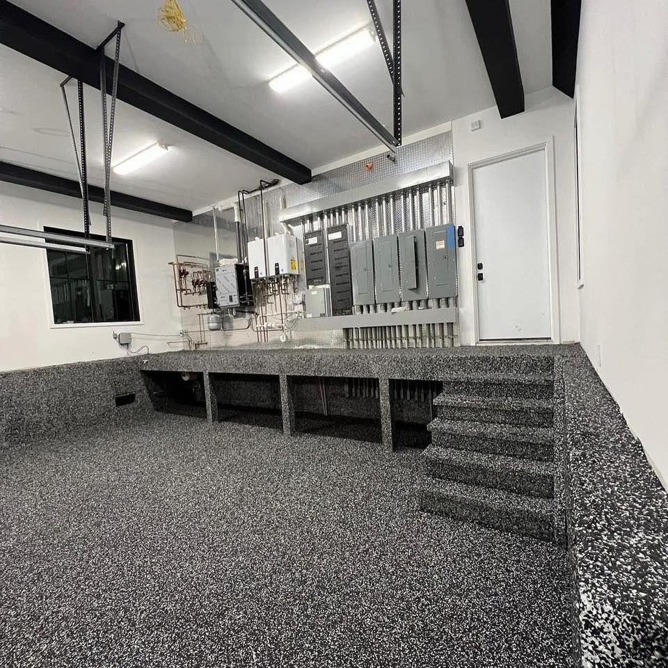 quartz epoxy floor utility space columbus ohio