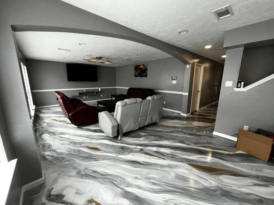 allseal epoxy coatings office lobby epoxy floor Ohio