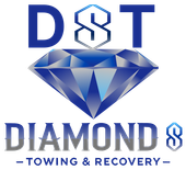 A logo for D S T Diamond S Towing and Recovery