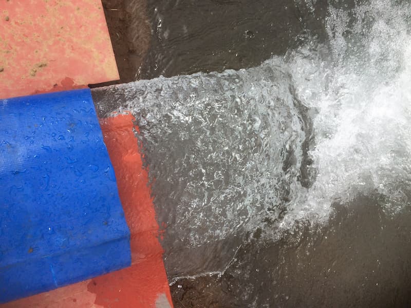 Flowing Water From Water Bore — Water Bore Construction & Drilling in Dubbo, NSW