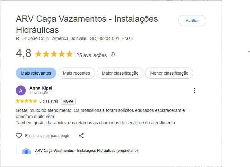 Encanador em Joinville