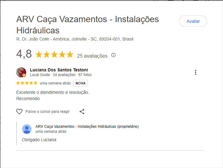 encanador em Joinville