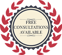 A logo that says free consultations available on it