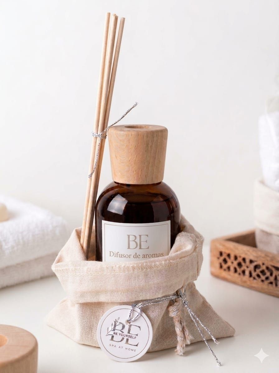 Difusor con tapa nórdica y bolsita de lienzo