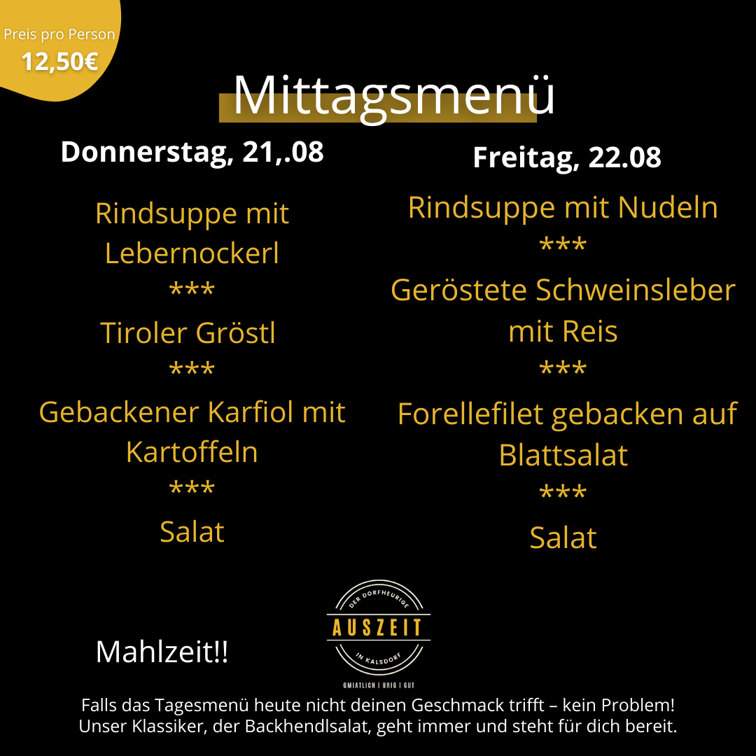 Tagesmenü