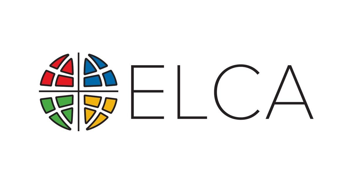 ELCA logo: globe divided into four sections of red, blue, green, and yellow; "ELCA" to the right.