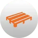 Orange pallet on a white background.