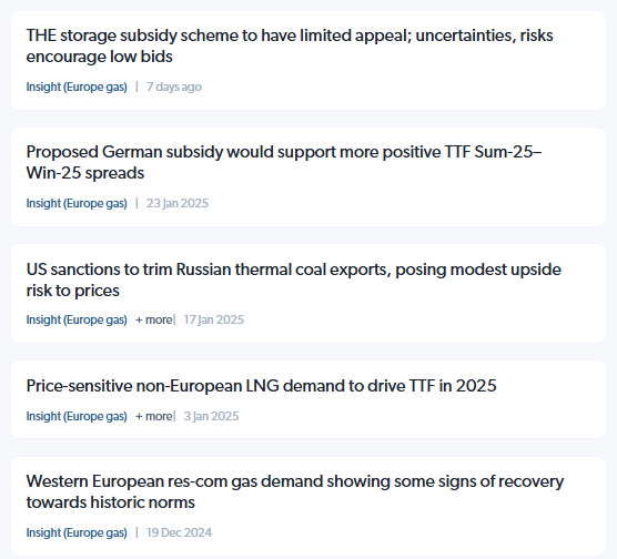 Europe Gas market analysis