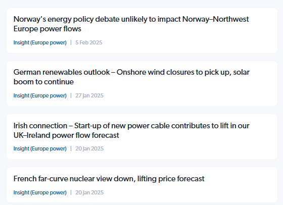 Europe Power market analysis