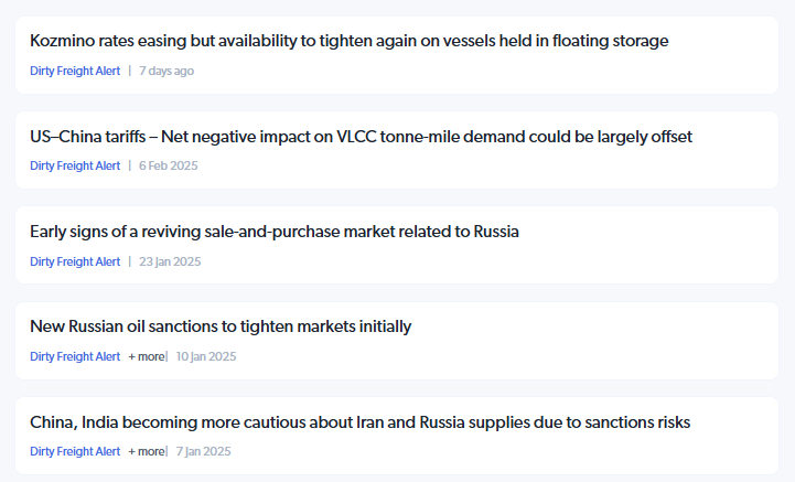 Freight market analysis