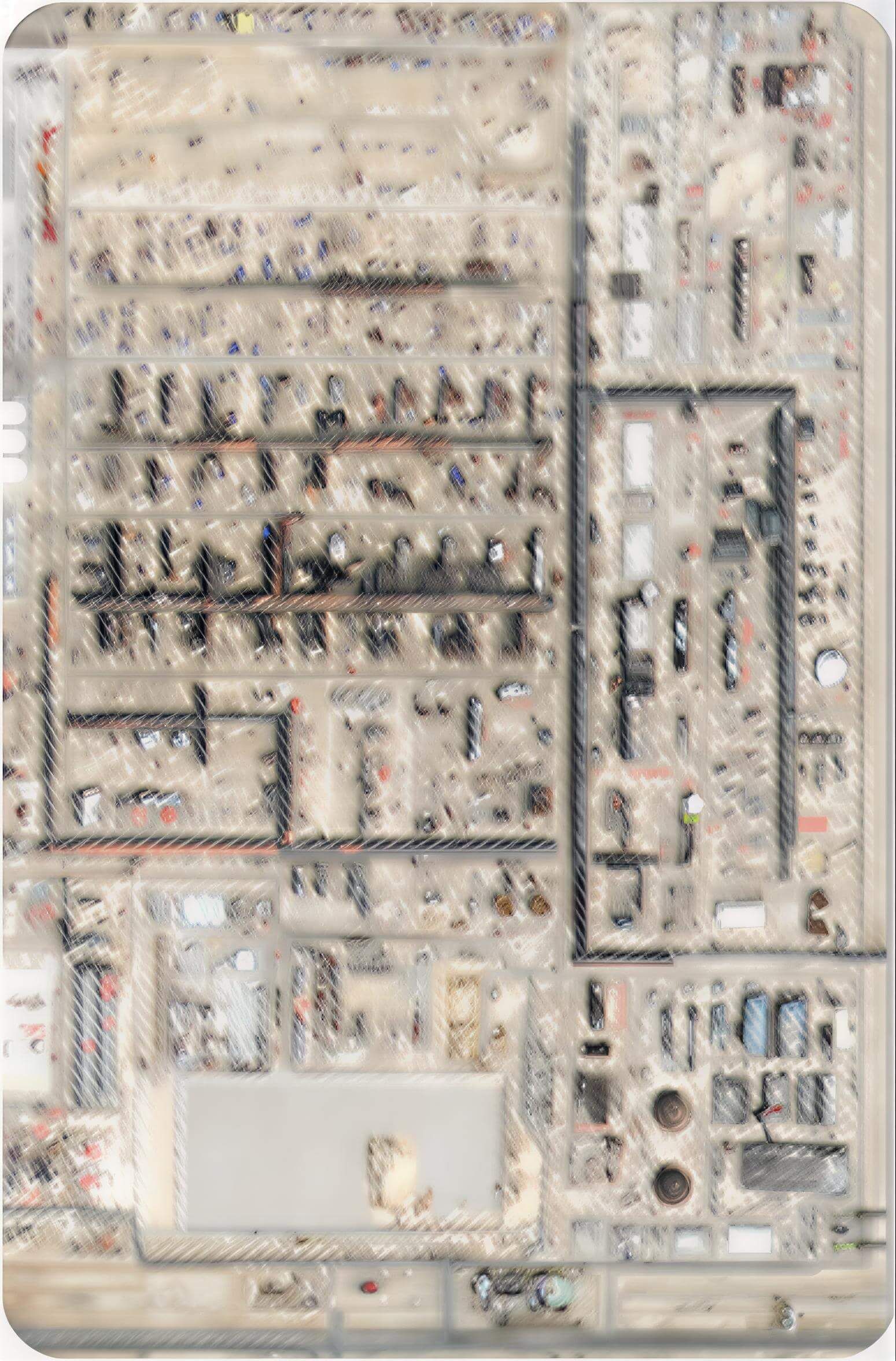 LNG Construction - Satellite imagery (Sentinel) of North Field East asset buildout over 3 years, our monitor quantifies