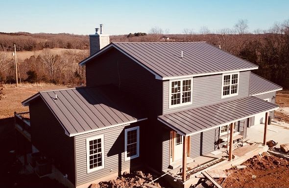 metal roof and siding on residential home