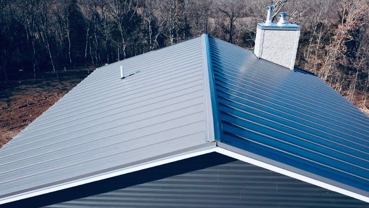 closeup of standing seam metal roof