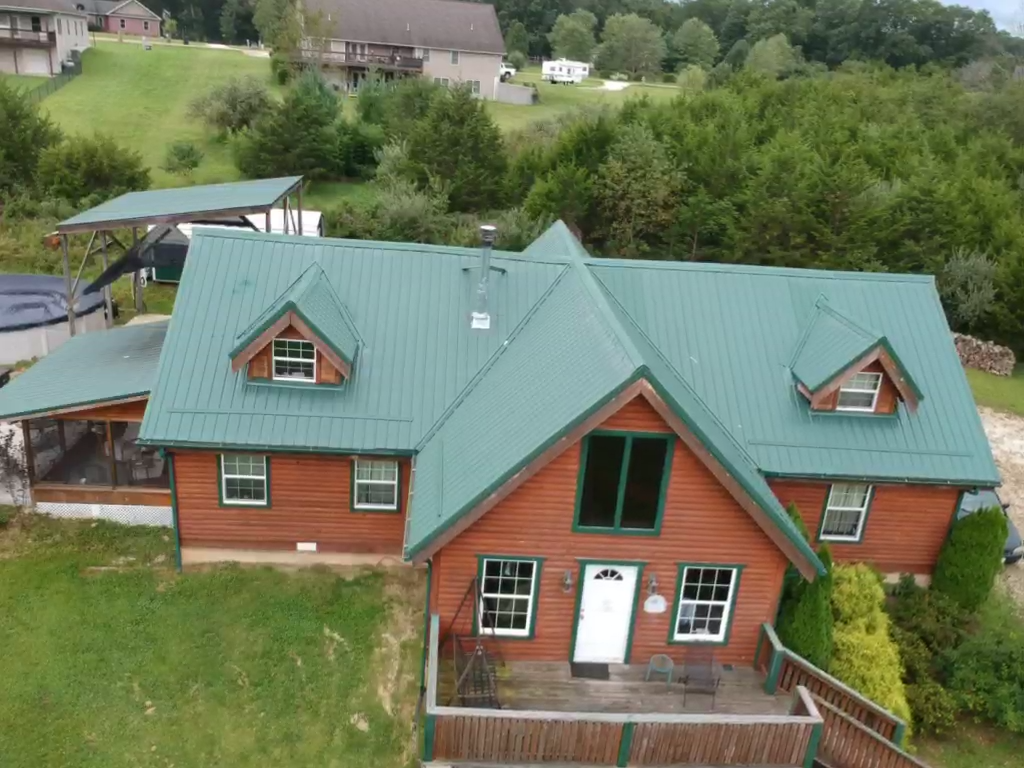 Rustic Cabin style metal roofing