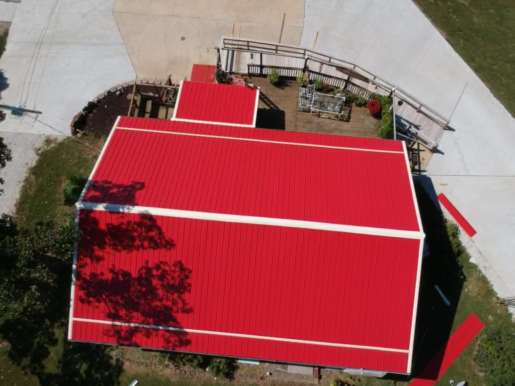 Red metal roof