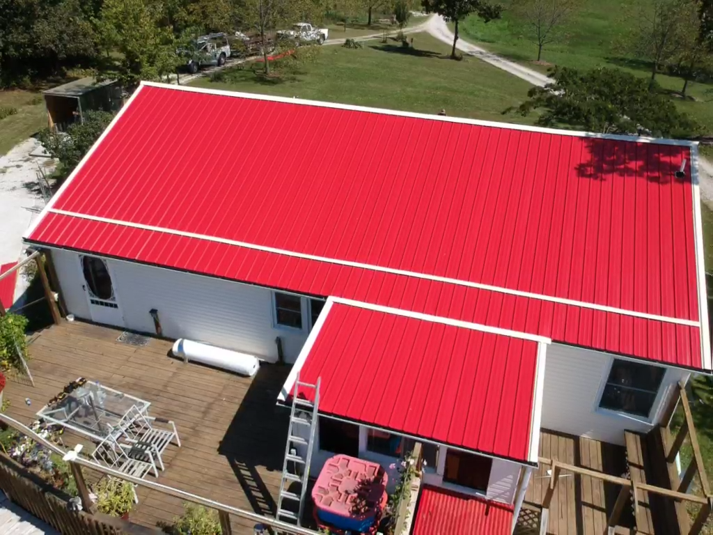 Red metal roof