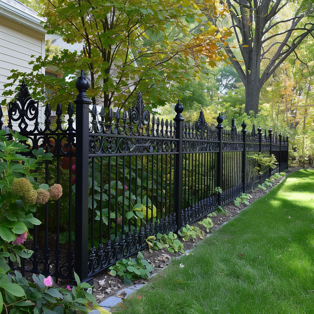 wrought iron fence