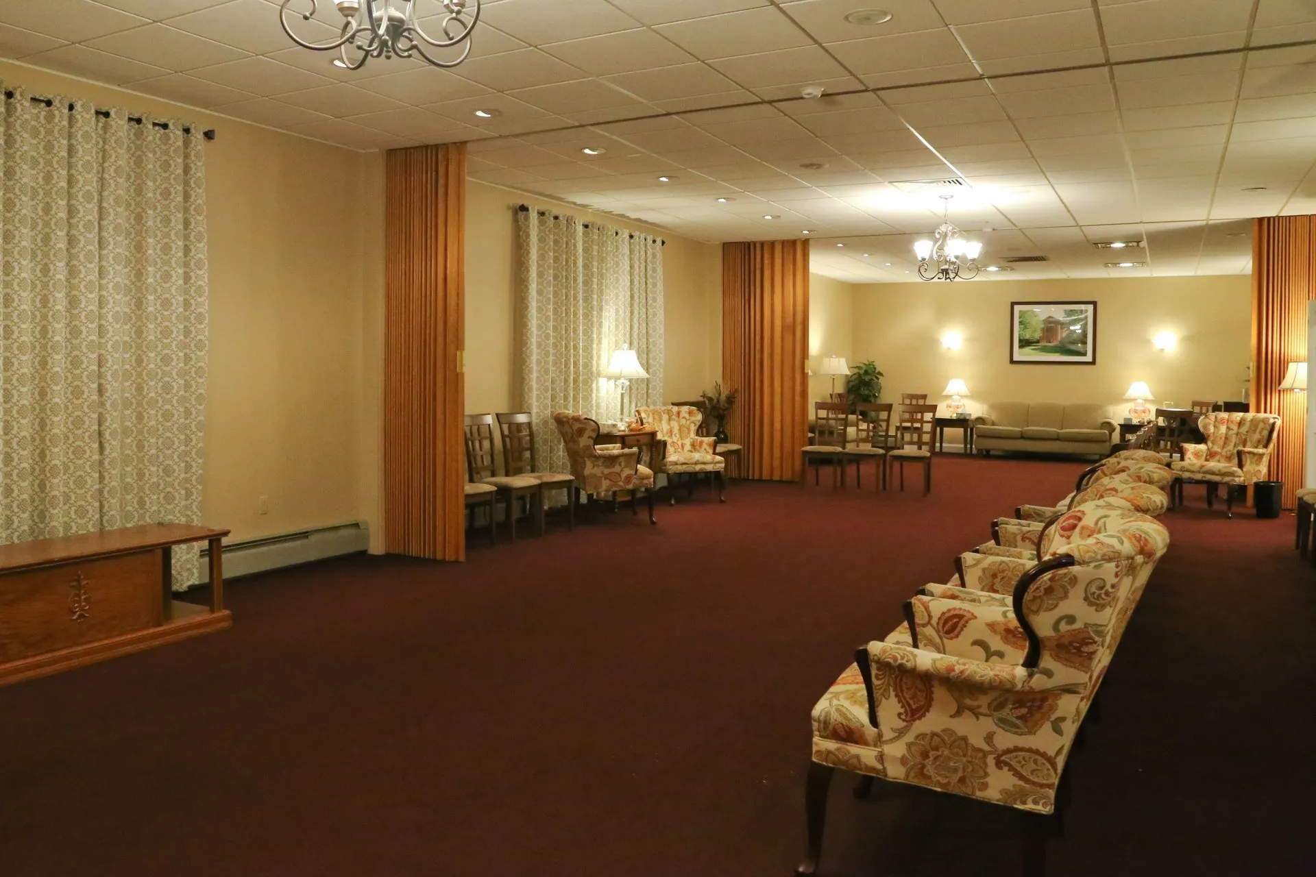 funeral home facilities funeral room with chairs