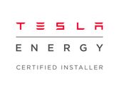 Tesla Energy Certified Installer logo.