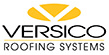 Versico Roofing Systems logo: yellow abstract design above black text on a white background.