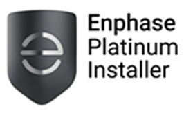 Enphase Platinum Installer logo: Black shield with silver 