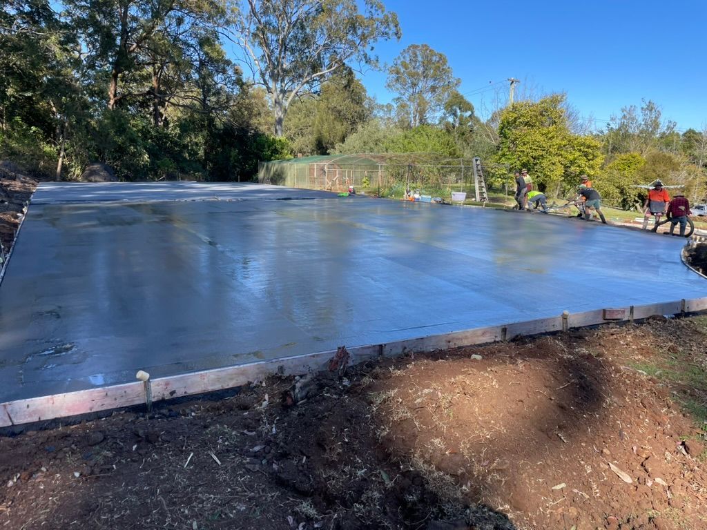 Newly Poured Concrete Slab — Asphalt & Concreting Services & Solutions in Logan Village, QLD
