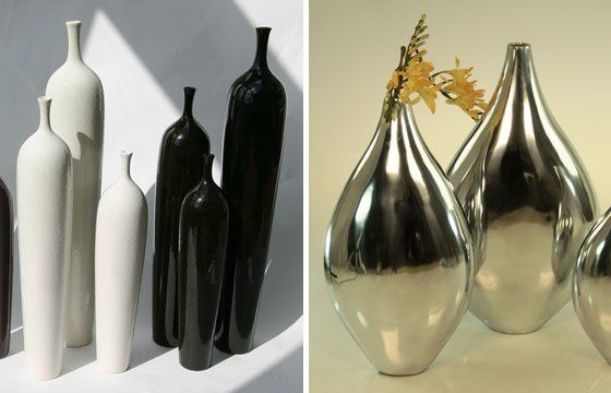 Stylish vases for firepalces