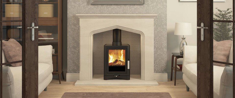 Limestone Colwyn inglenook fireplace