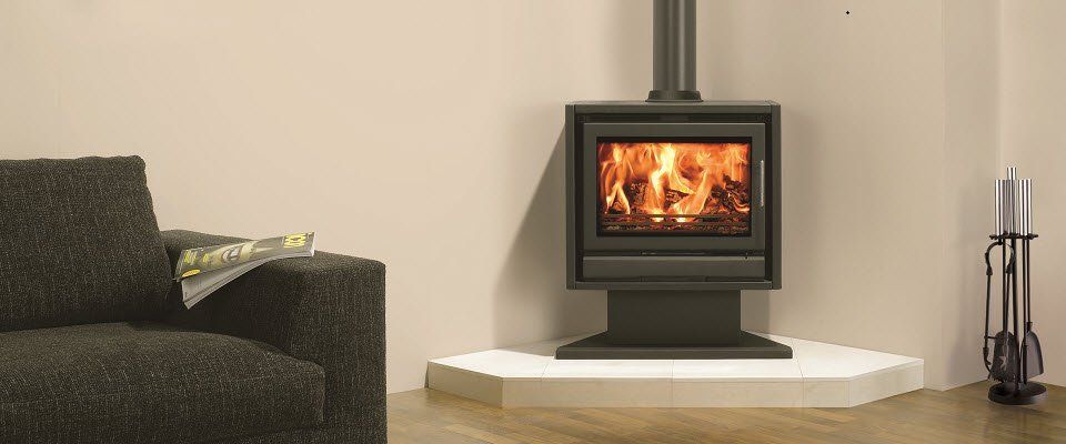 Riva F66 pedestal wood burning stove