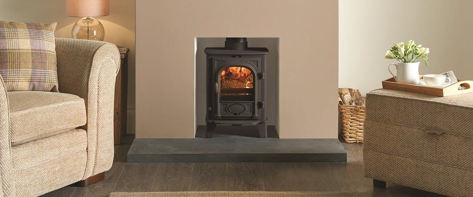 Stockton 3 matt black wood burning stove
