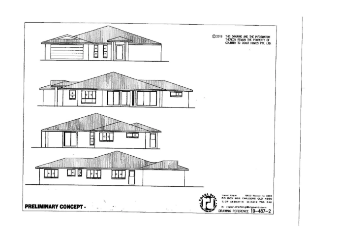 House Plan Preliminary Concept — Country to Coast Homes In Gregory River, QLD