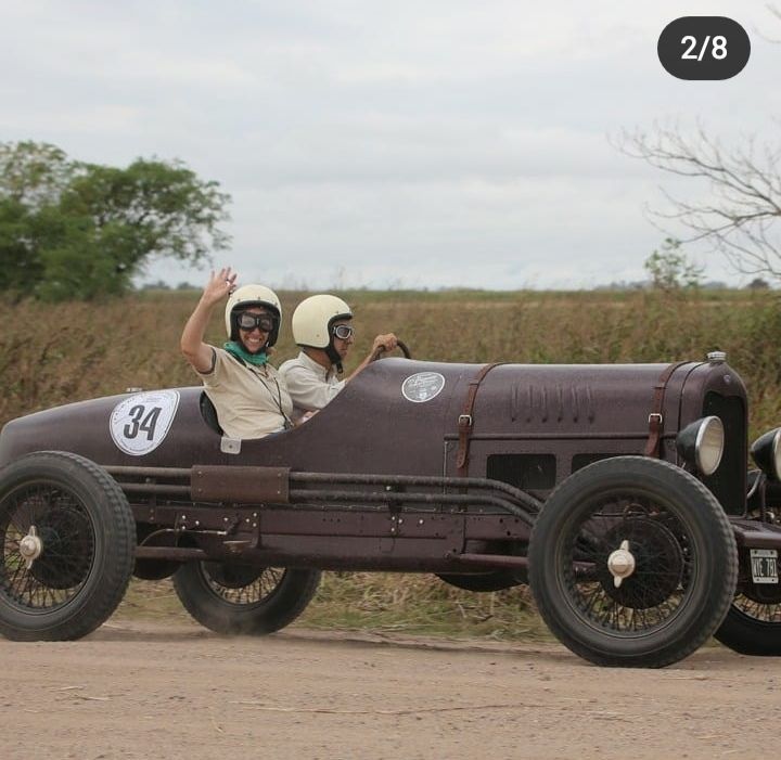 The number 34 is on the side of the car
