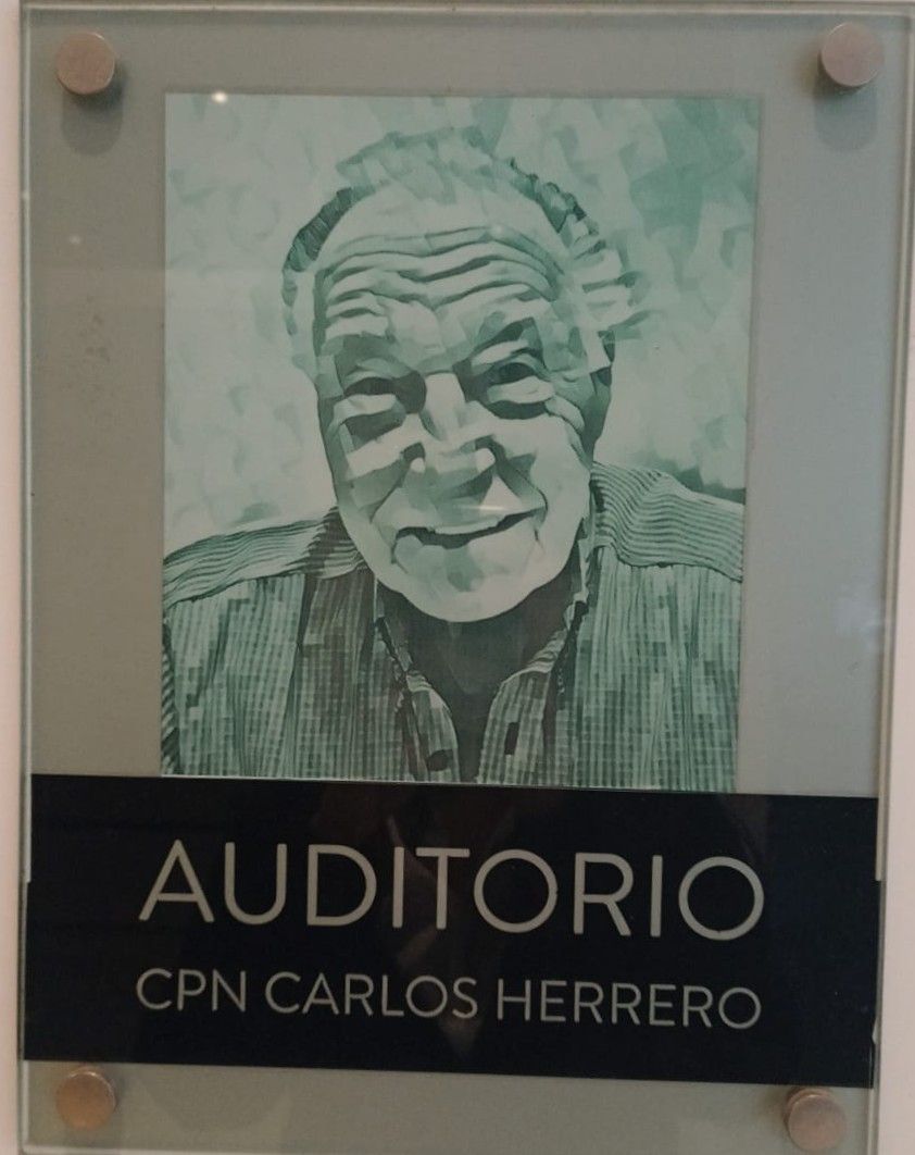 A sign for auditorio cpn carlos herrero
