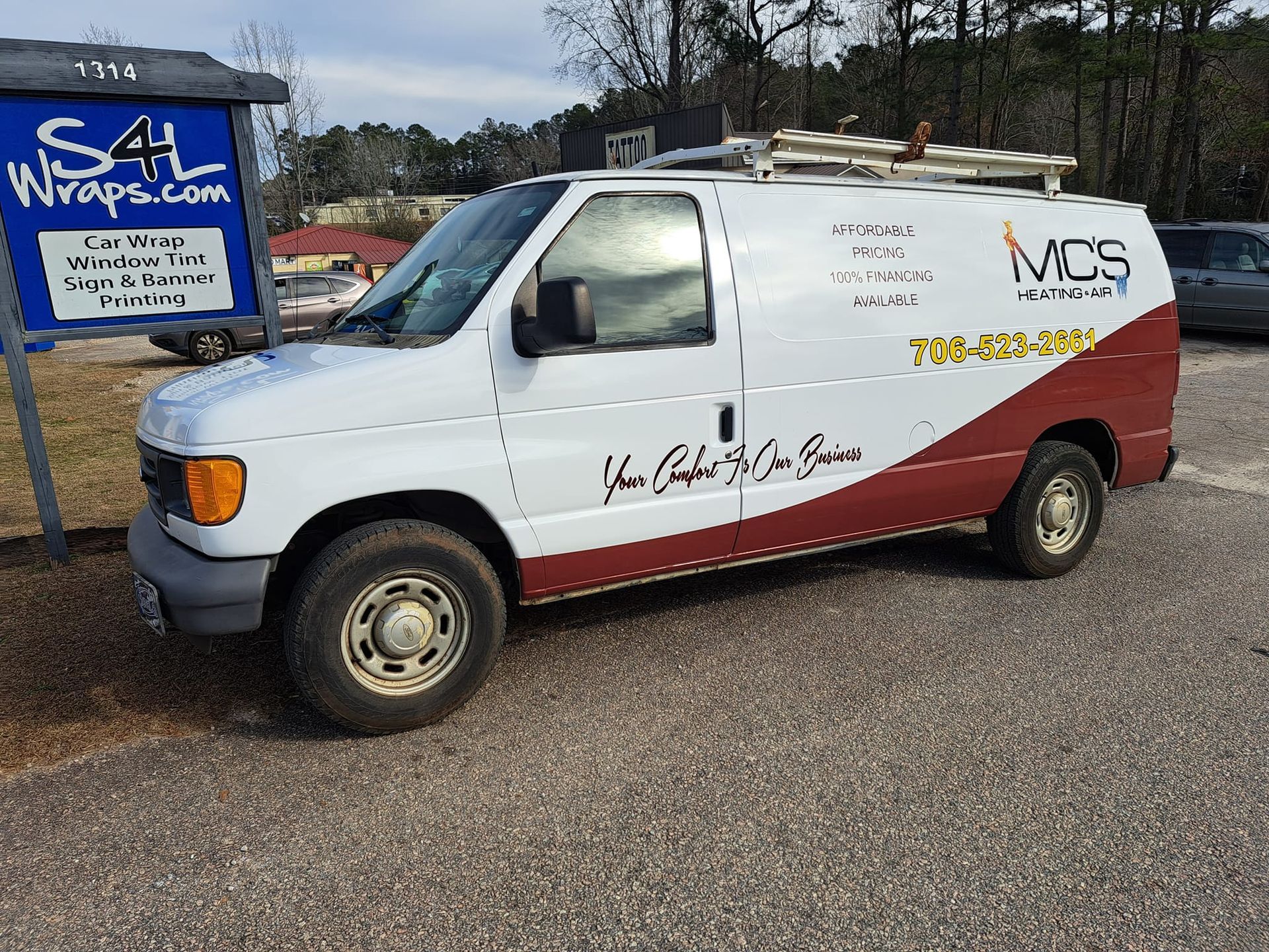 custom partial printed wrap with logos