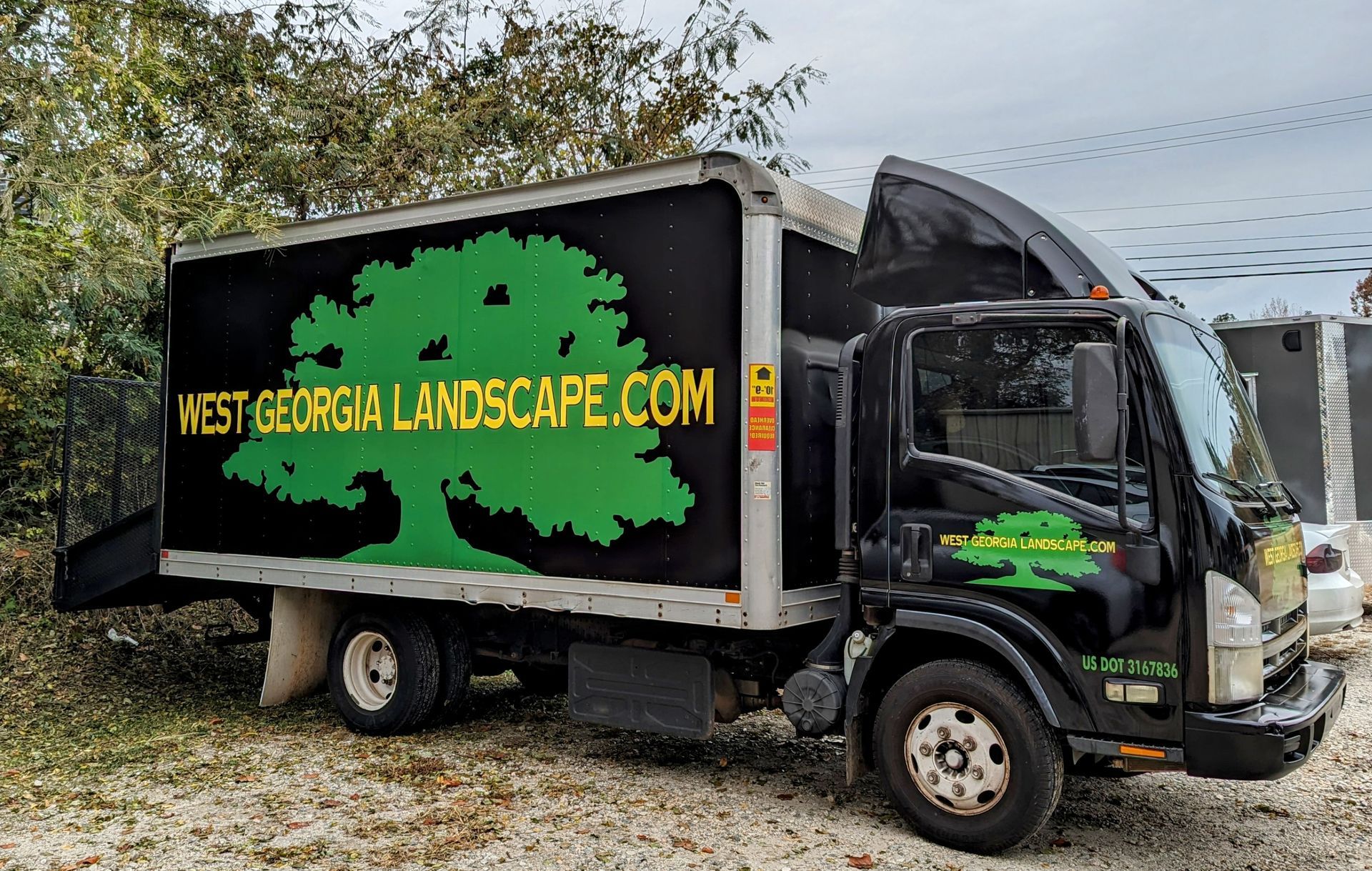 full custom printed wrap in black with green and yellow logos