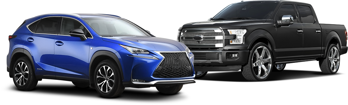 Blue car and Black Pick up | S&C Automotive Inc