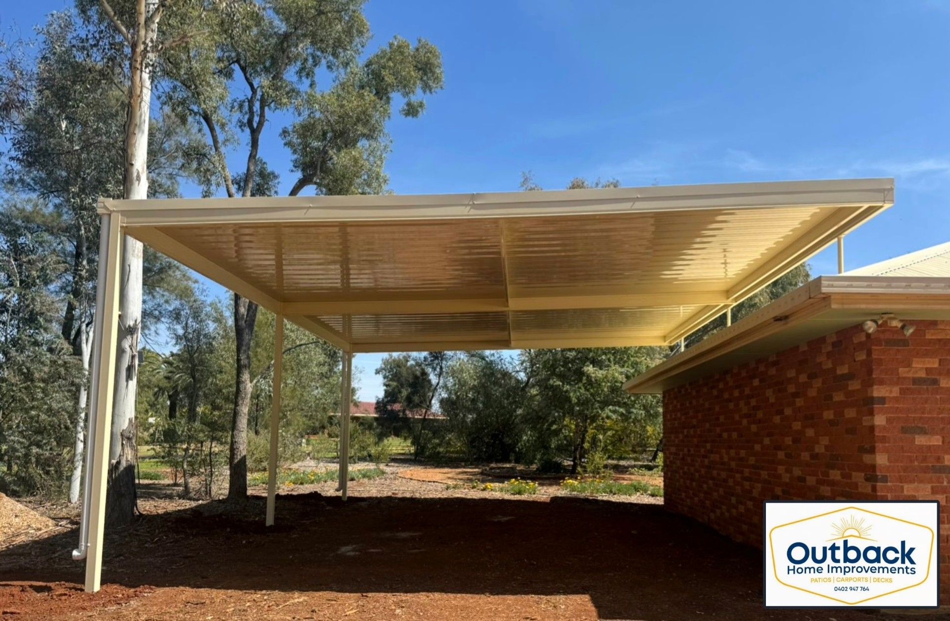 High-clearance caravanport installation in Dubbo by Outback Home Improvements