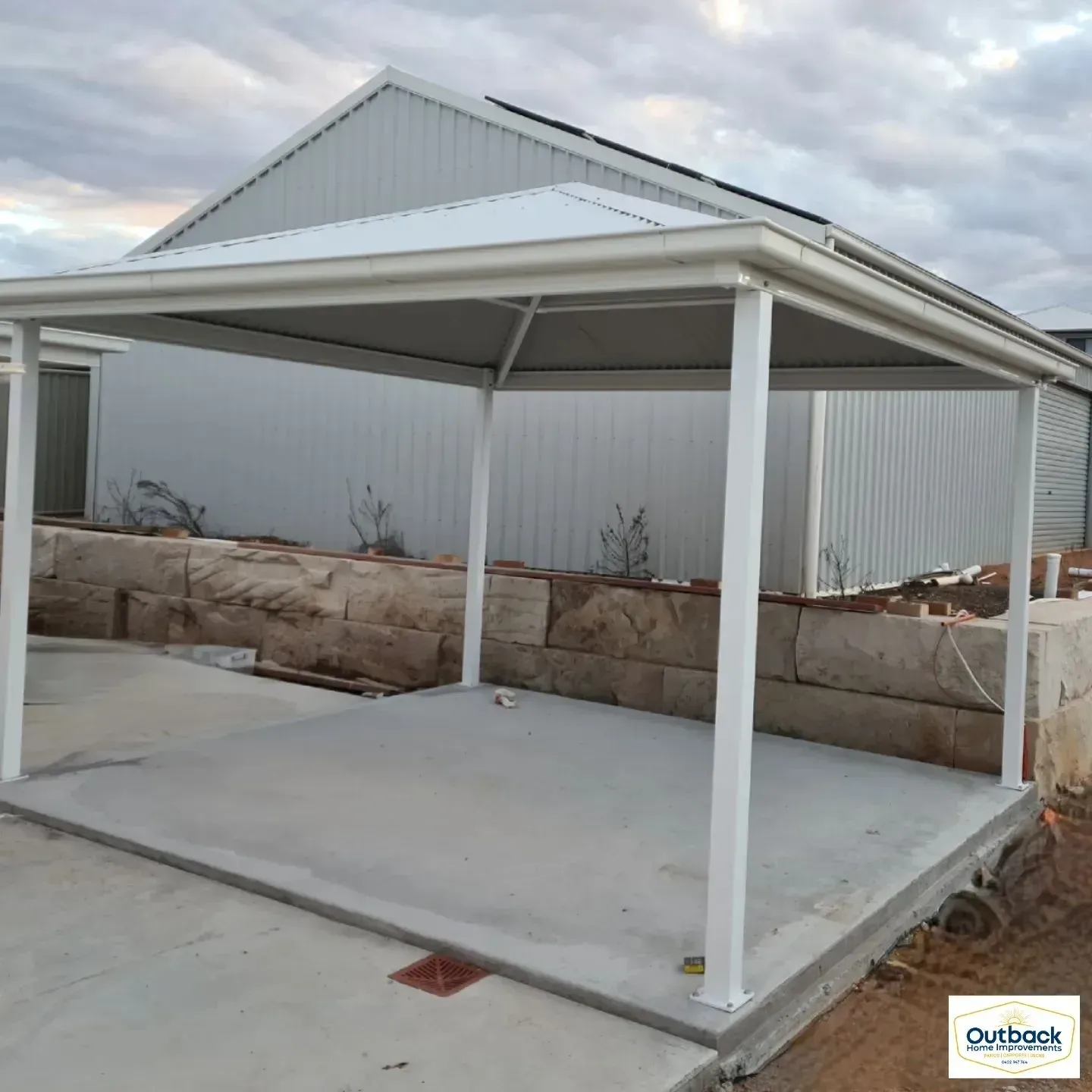 Colorbond steel carport built by Outback Home Improvements in NSW

