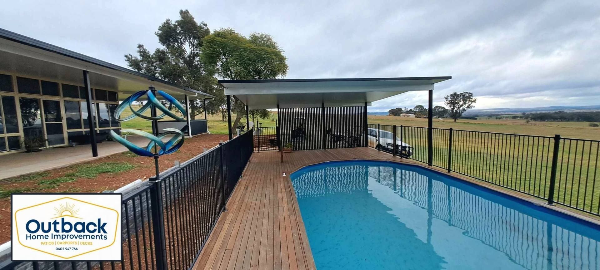Timber deck and covered patio built by Outback Home Improvements in Dubbo
