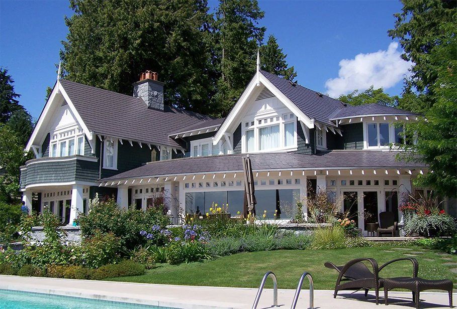 Cape Cod House with Metal Roof Shingles