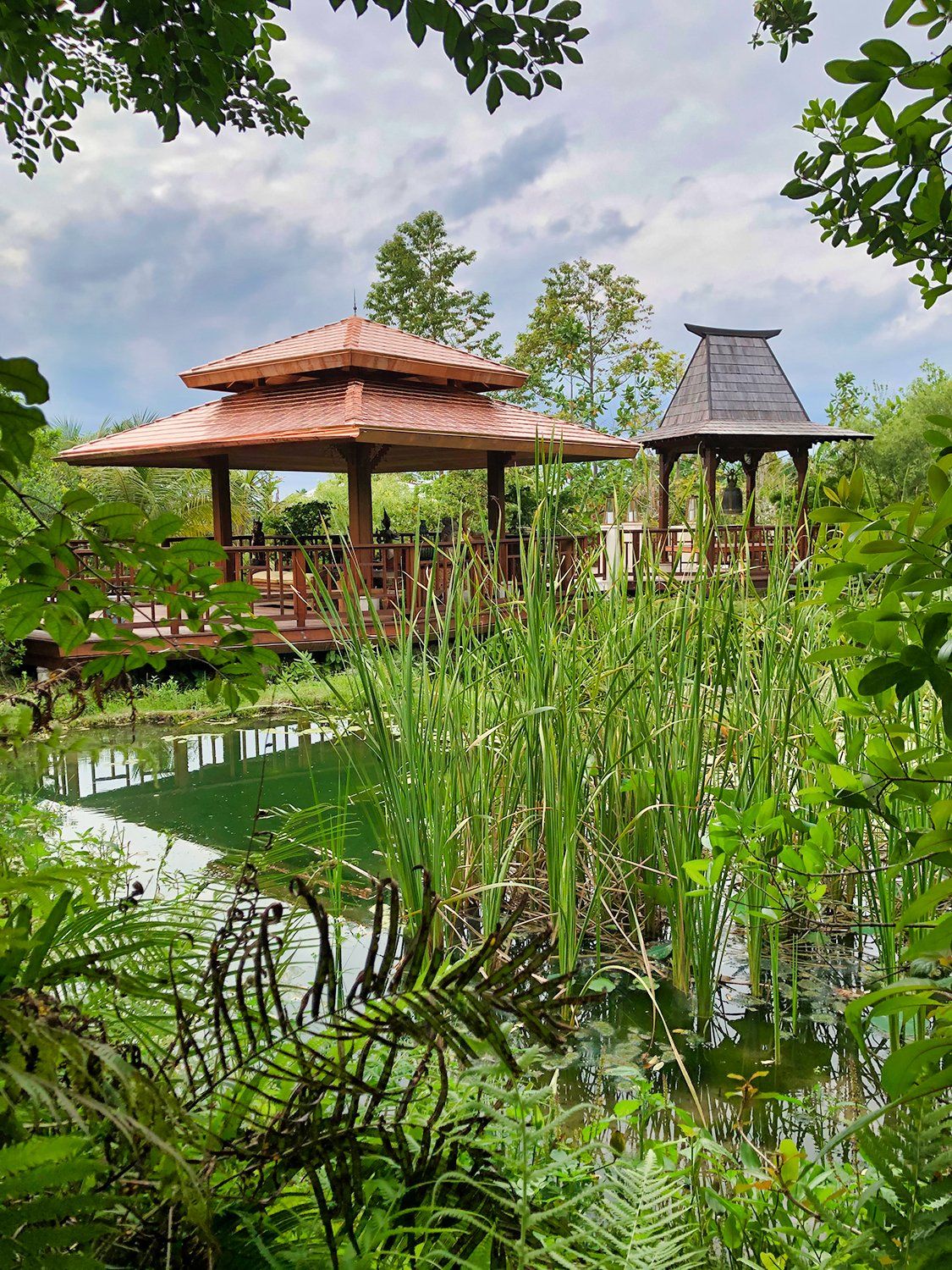 Non-Patina Interlock Copper Roof Shingles installed on Japanese Garden Tea House