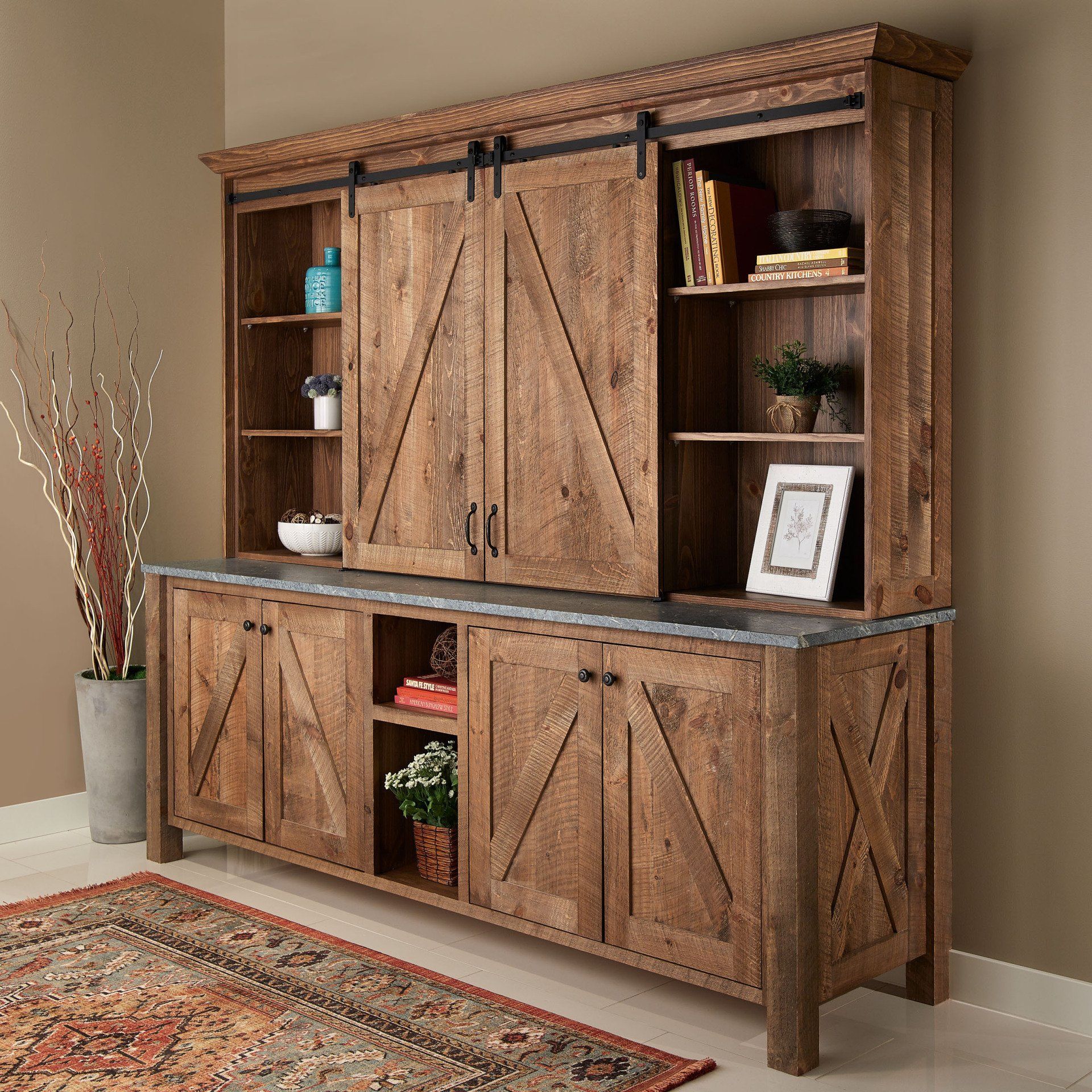 Crystal Cabinets Entertainment Custom Barnwood