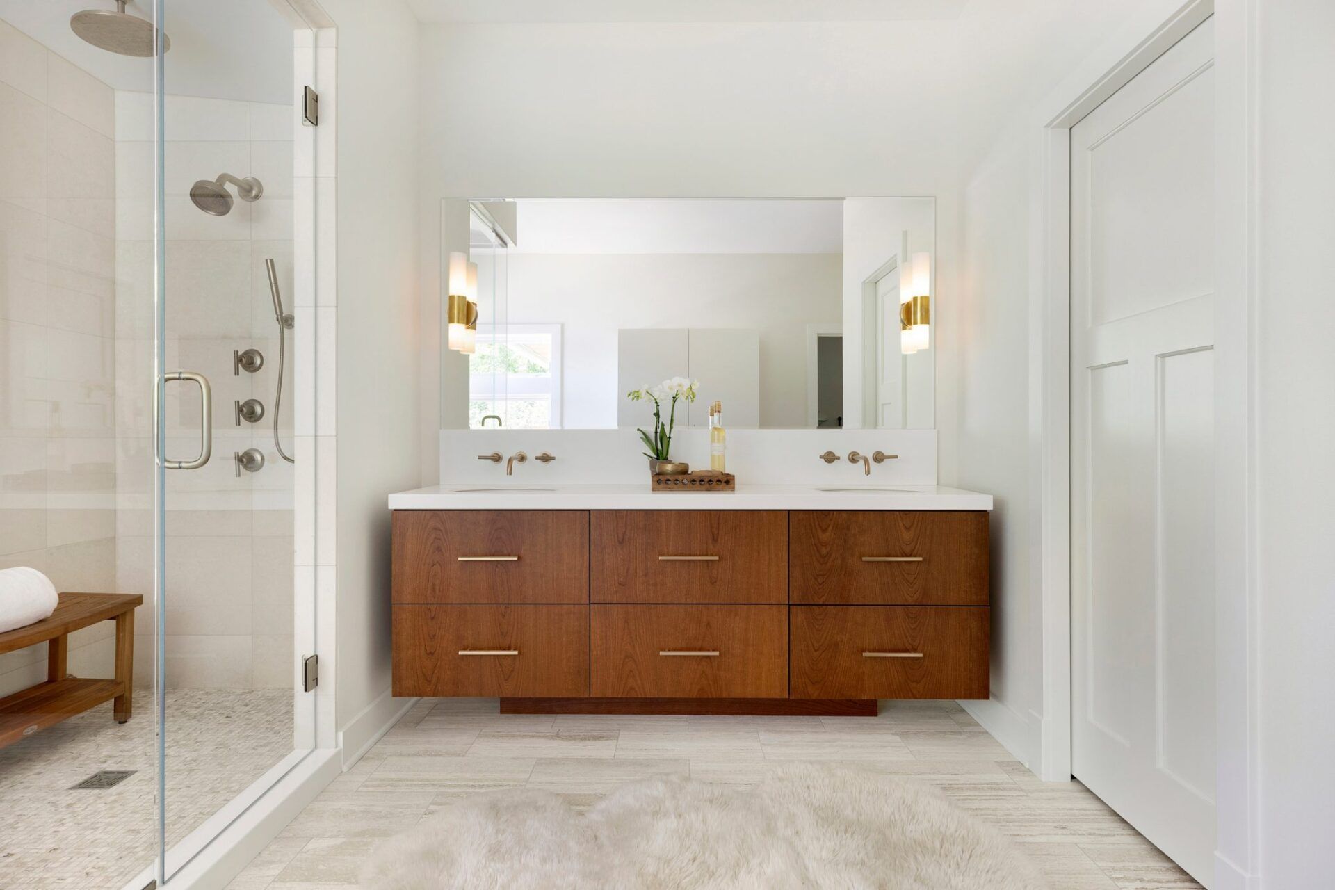 Crystal Cabinets Springfield Cherry Bathroom