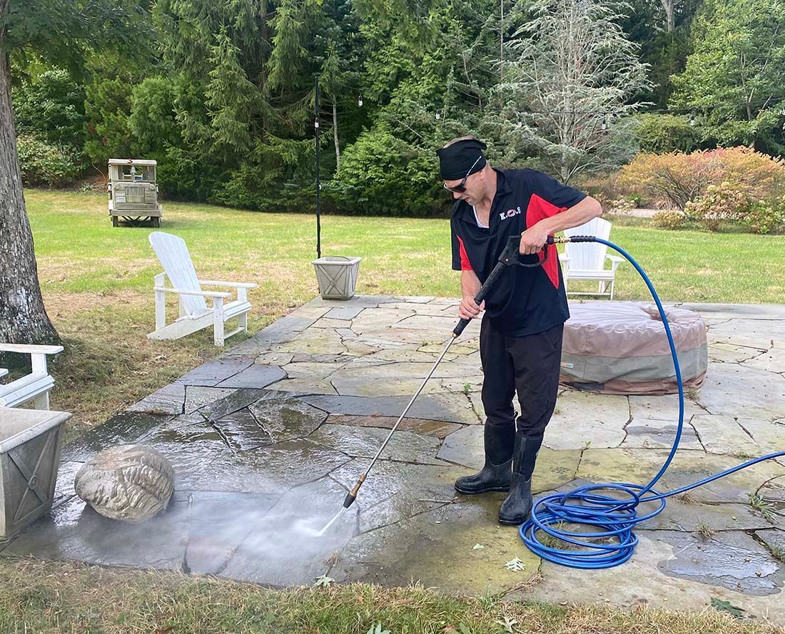 patio pressure washing Long Island by KOS Cleaning