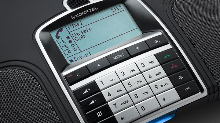 Konftel 300IP conference phone screen