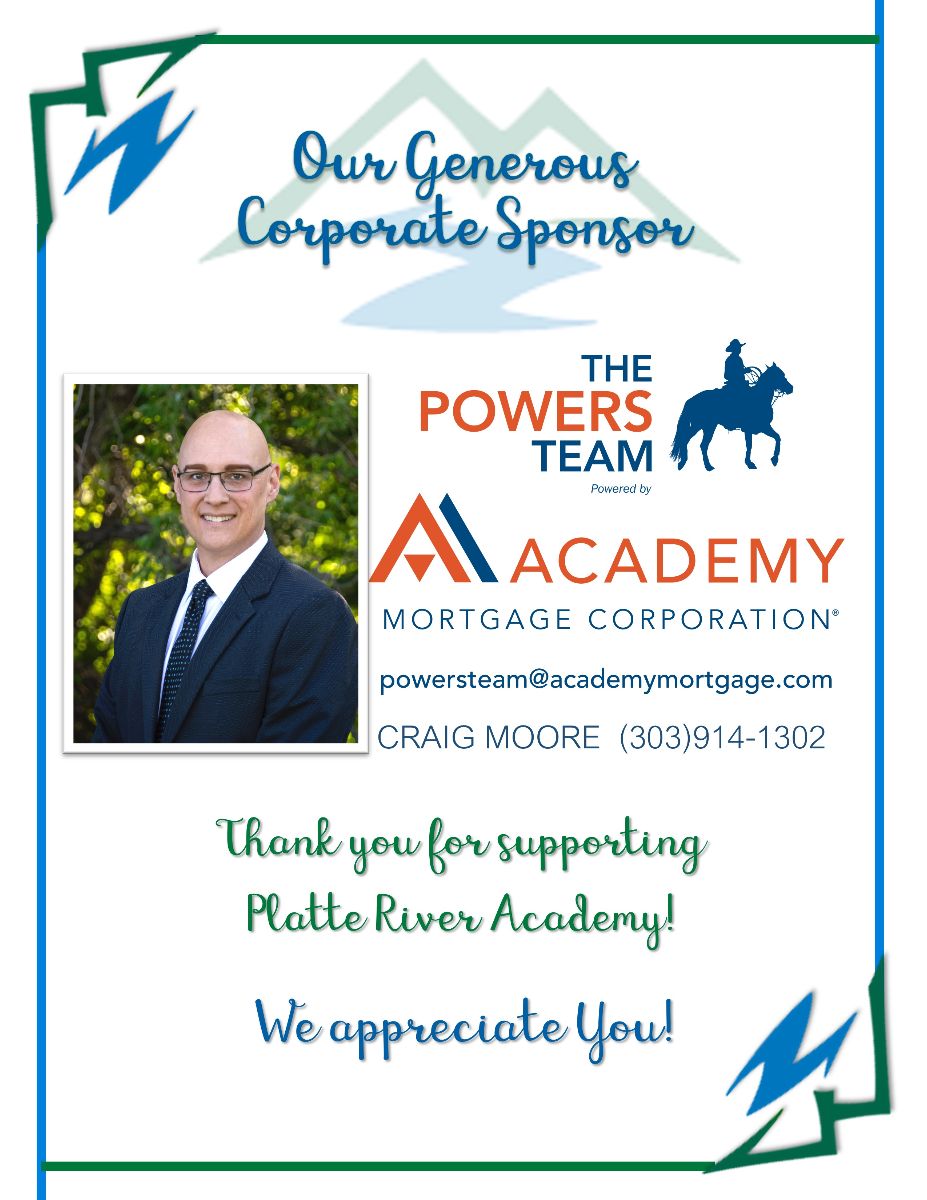 An advertisement for the powers team academy with a man on a horse